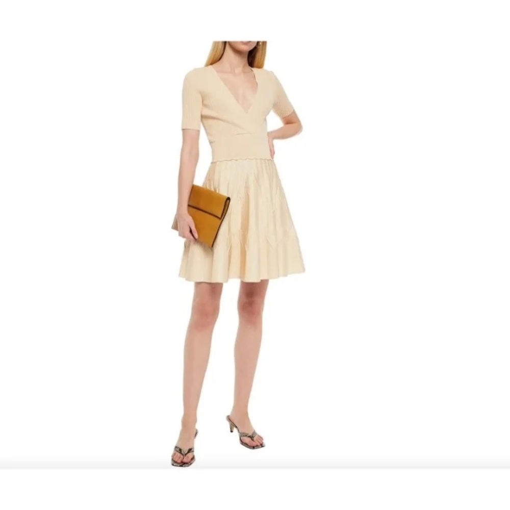 SANDRO
Esmera wrap-effect knitted dress